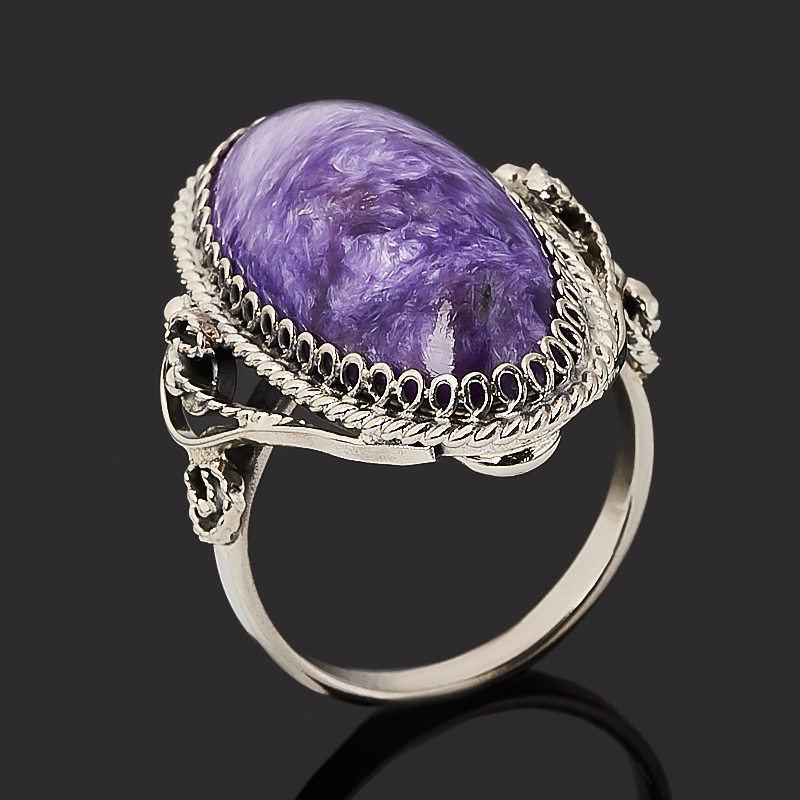 

Кольцо чароит (нейзильбер) размер 17