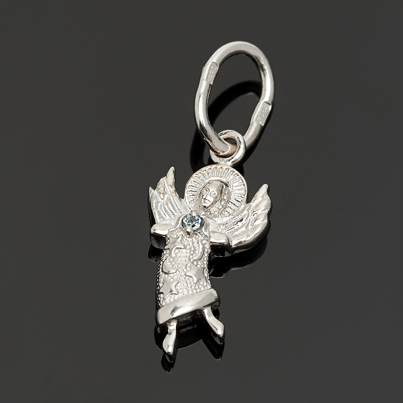 

Кулон сапфир (серебро 925 пр.) Ангел-хранитель огранка