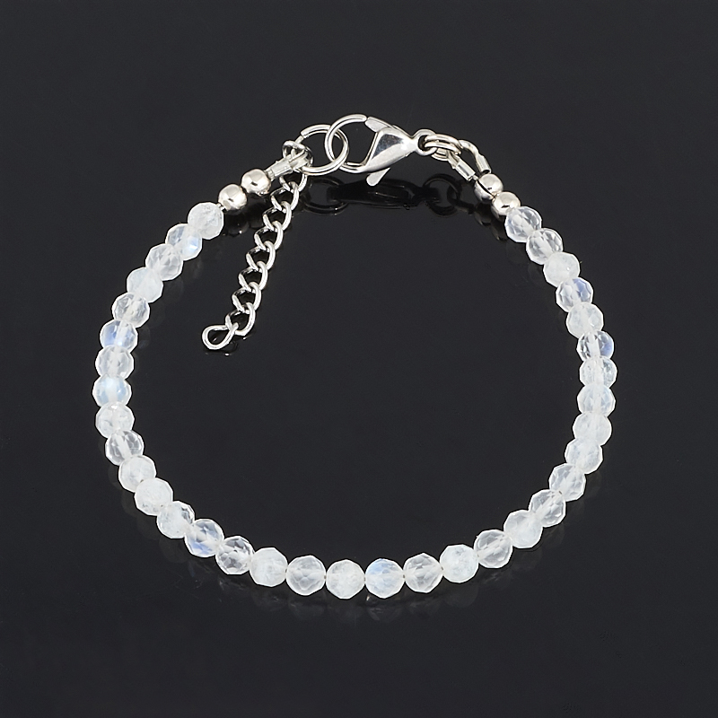 

Браслет лунный камень (адуляр) (биж. сплав, сталь хир.) огранка 4 мм 16 см (+3 см)