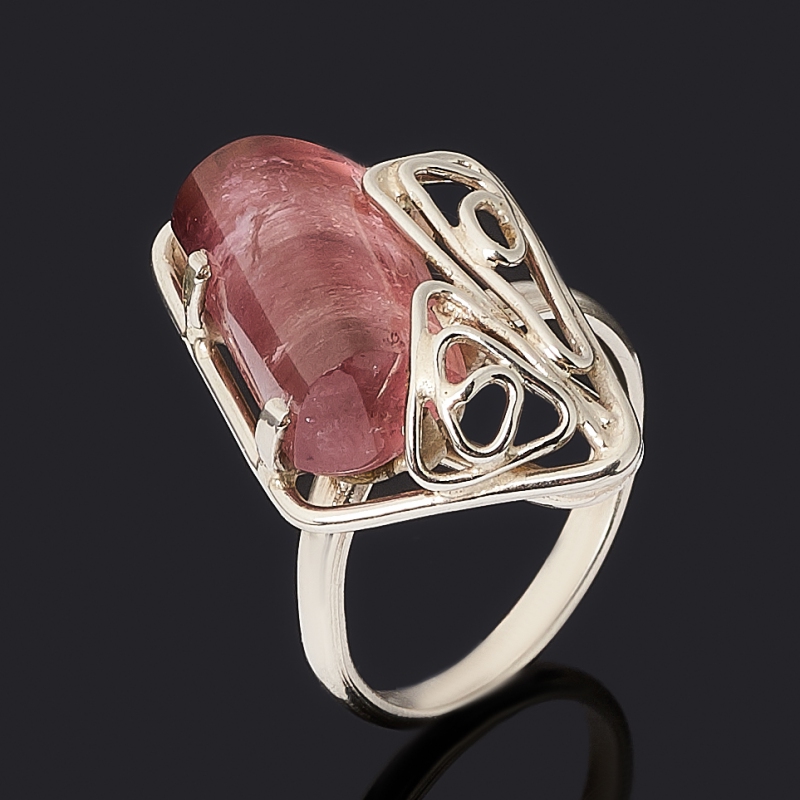 Кольцо турмалин розовый (рубеллит) Россия (нейзильбер) размер 18