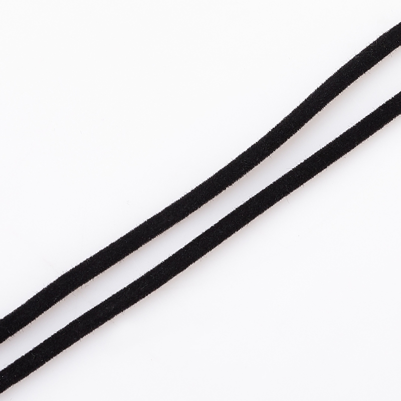 Шнурок (текстиль) (черный) 47 см (+5 см)