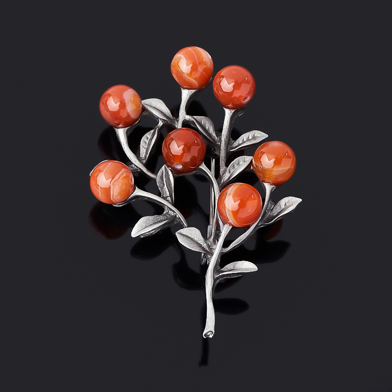 

Брошь сердолик (биж. сплав)