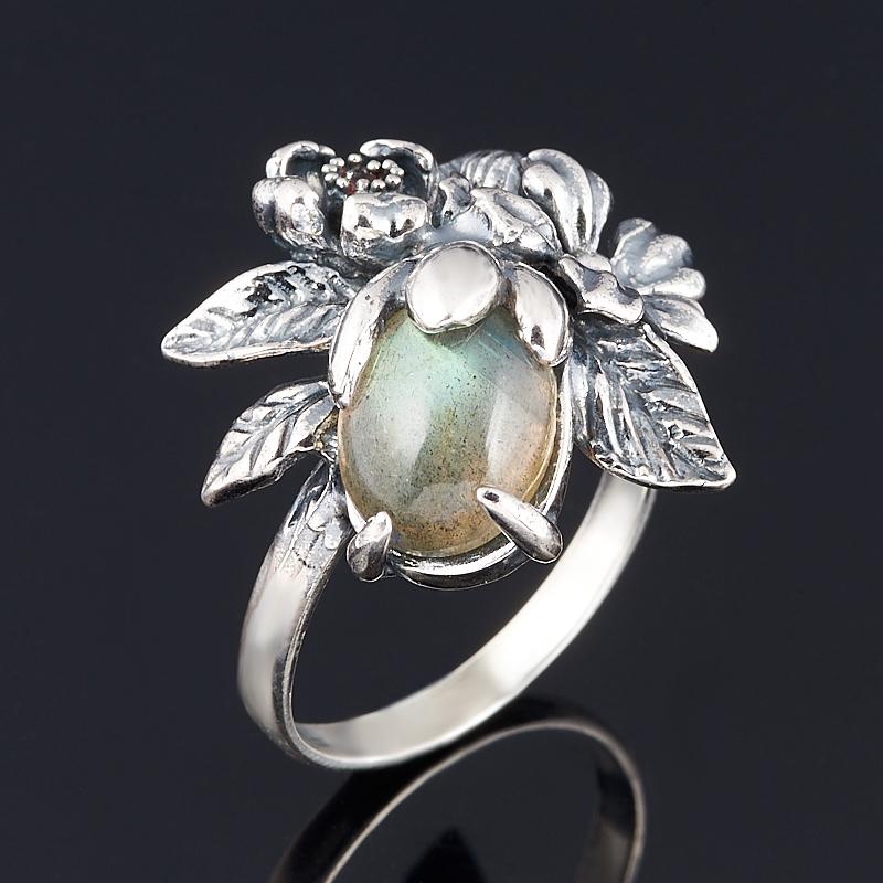 

Кольцо лабрадор (серебро 925 пр. оксидир.) размер 17,5