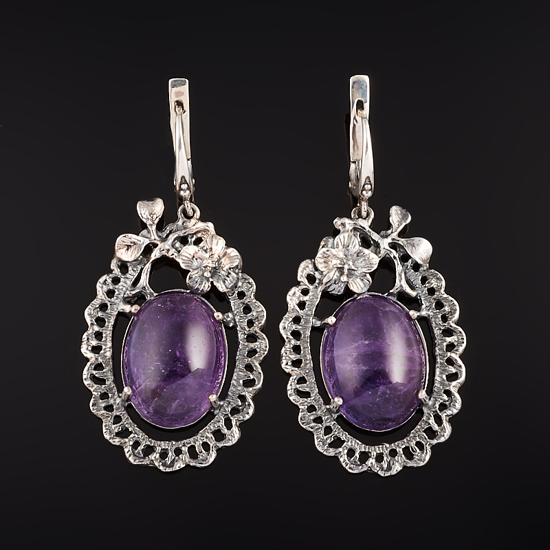 

Серьги аметист (серебро 925 пр. оксидир.)