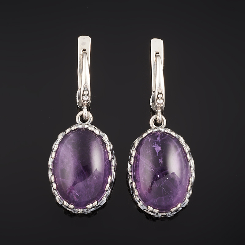 

Серьги аметист (серебро 925 пр. оксидир.)