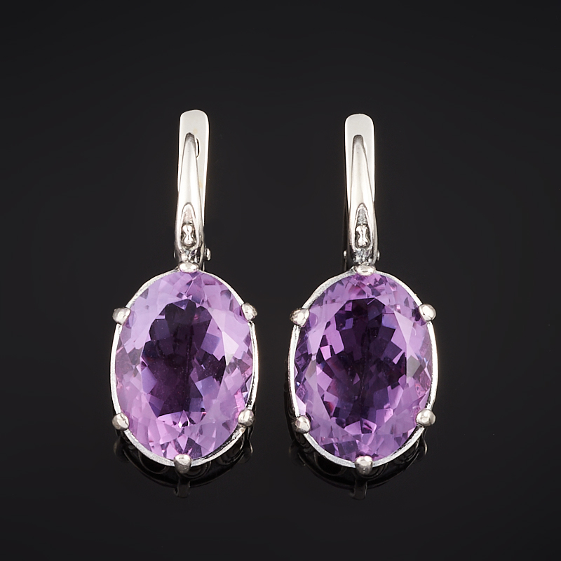 

Серьги аметист (серебро 925 пр. оксидир.) огранка