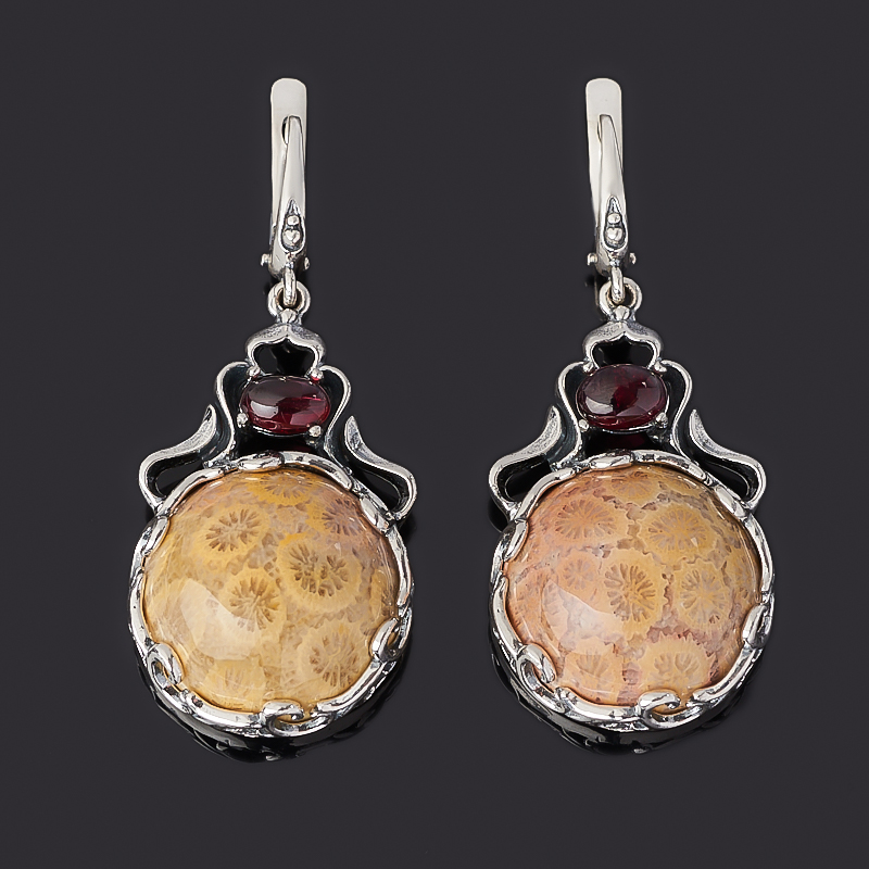 

Серьги коралл (серебро 925 пр. оксидир.)