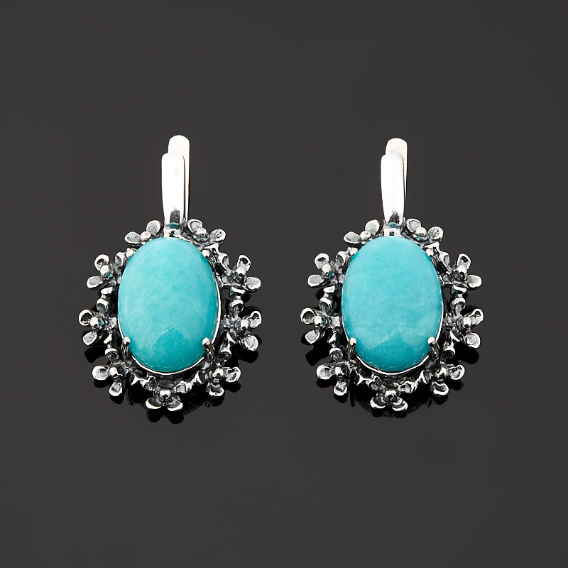 

Серьги амазонит (серебро 925 пр. оксидир.)