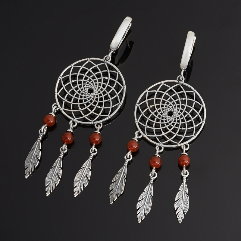 

Серьги сердолик (серебро 925 пр.)