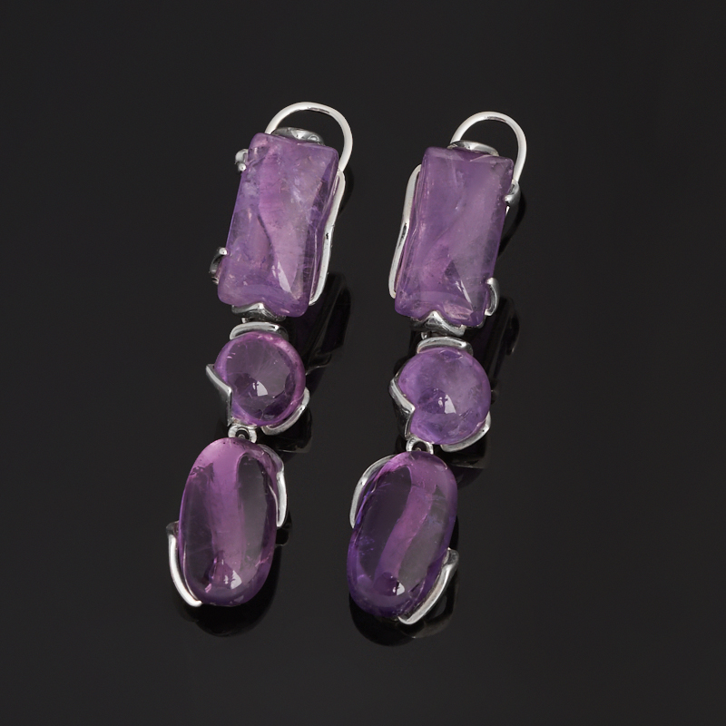 

Серьги аметист (серебро 925 пр. родир. бел.)