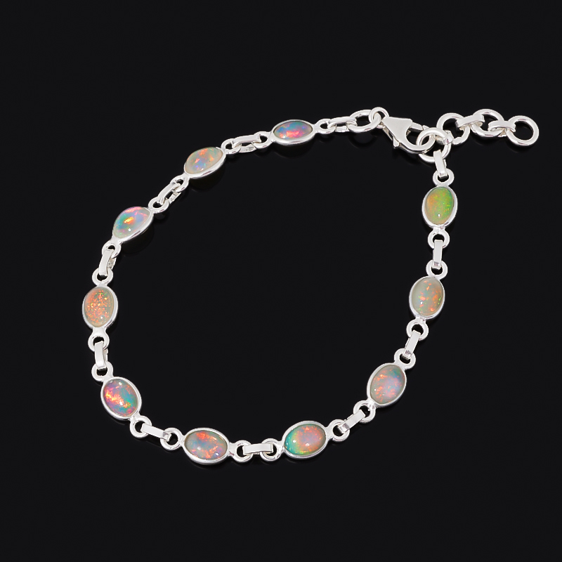 

Браслет опал благородный желтый (серебро 925 пр.) 18 см (+2 см)