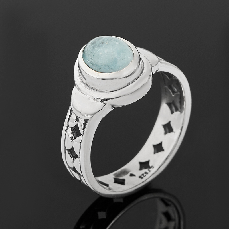 

Кольцо аквамарин (серебро 925 пр.) размер 18