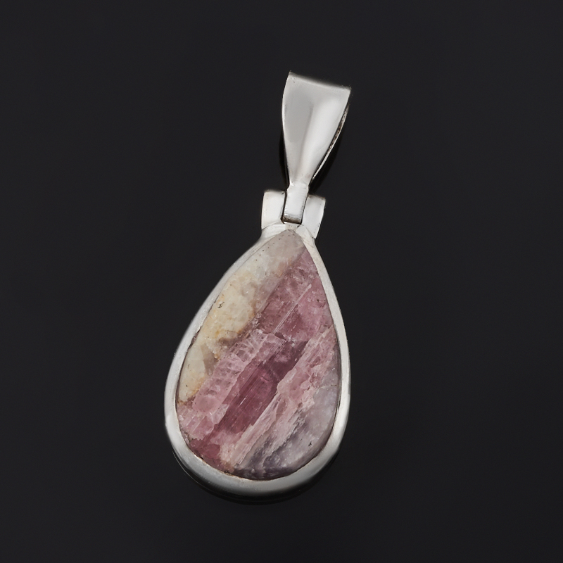 

Кулон турмалин розовый (рубеллит) (серебро 925 пр.) капля