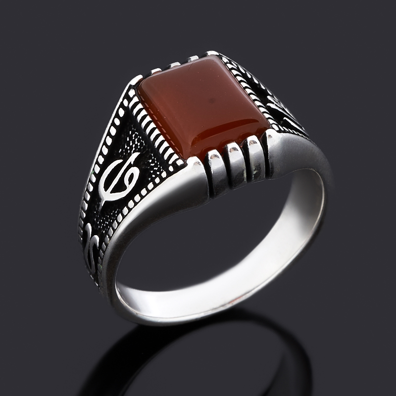 

Кольцо сердолик (серебро 925 пр. оксидир.) размер 18,5
