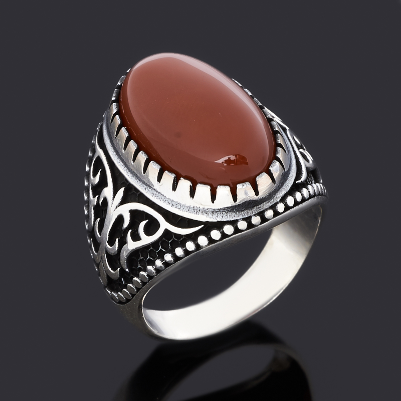 

Кольцо сердолик (серебро 925 пр. оксидир.) размер 19,5