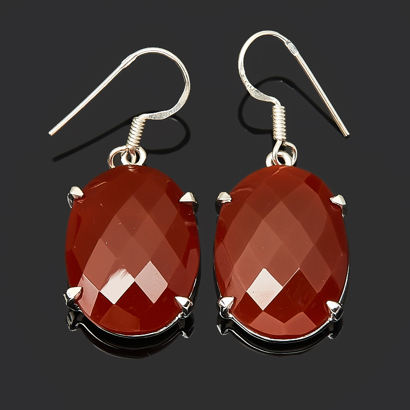 

Серьги сердолик (серебро 925 пр.) огранка