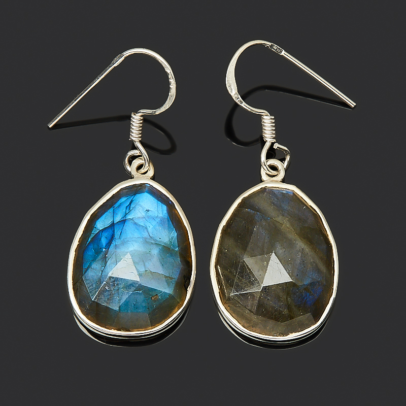 

Серьги лабрадор (серебро 925 пр.) огранка