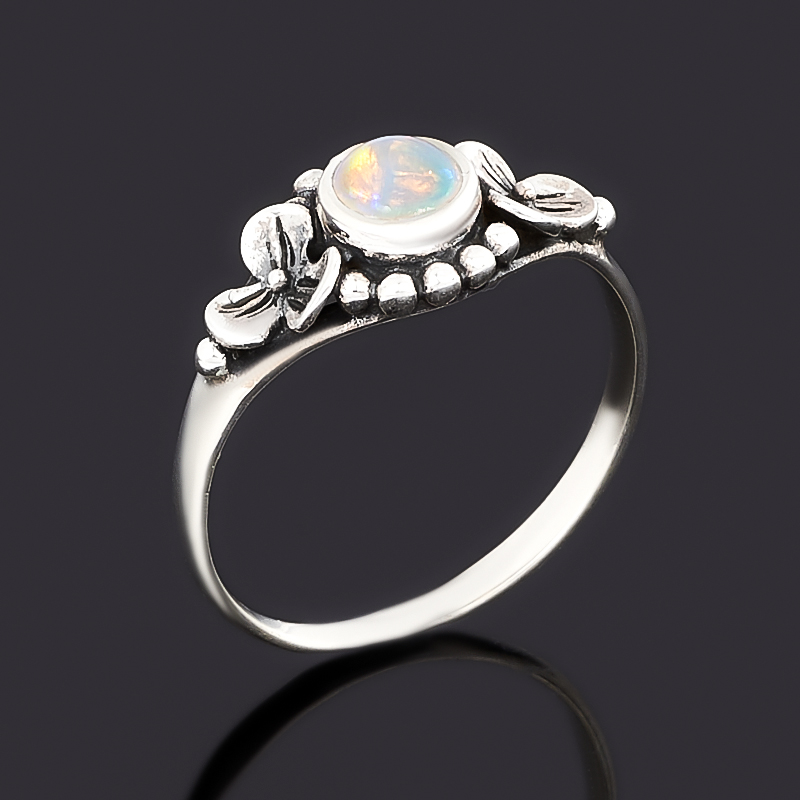 

Кольцо опал благородный белый (серебро 925 пр. оксидир.) размер 18