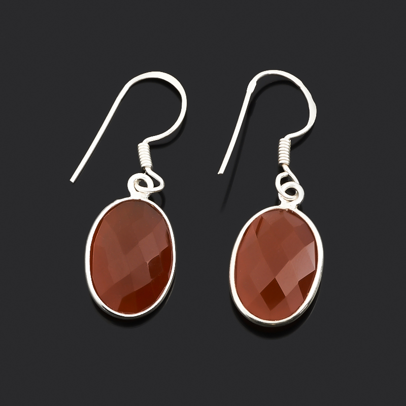 

Серьги сердолик (серебро 925 пр.) огранка