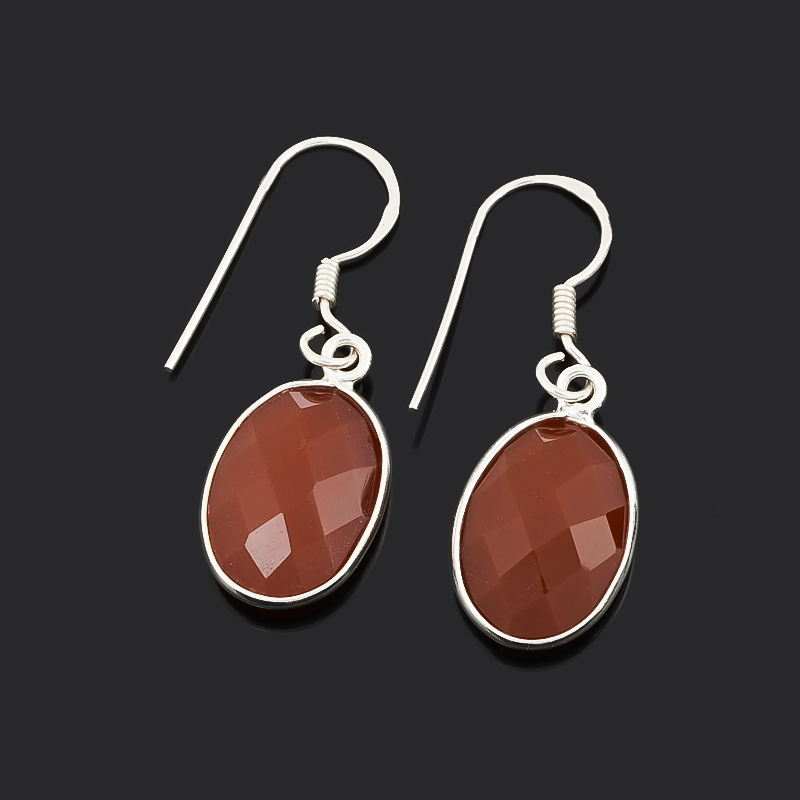 

Серьги сердолик (серебро 925 пр.) огранка