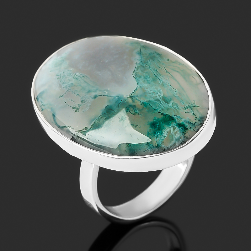 

Кольцо агат моховой (серебро 925 пр.) размер 18,5