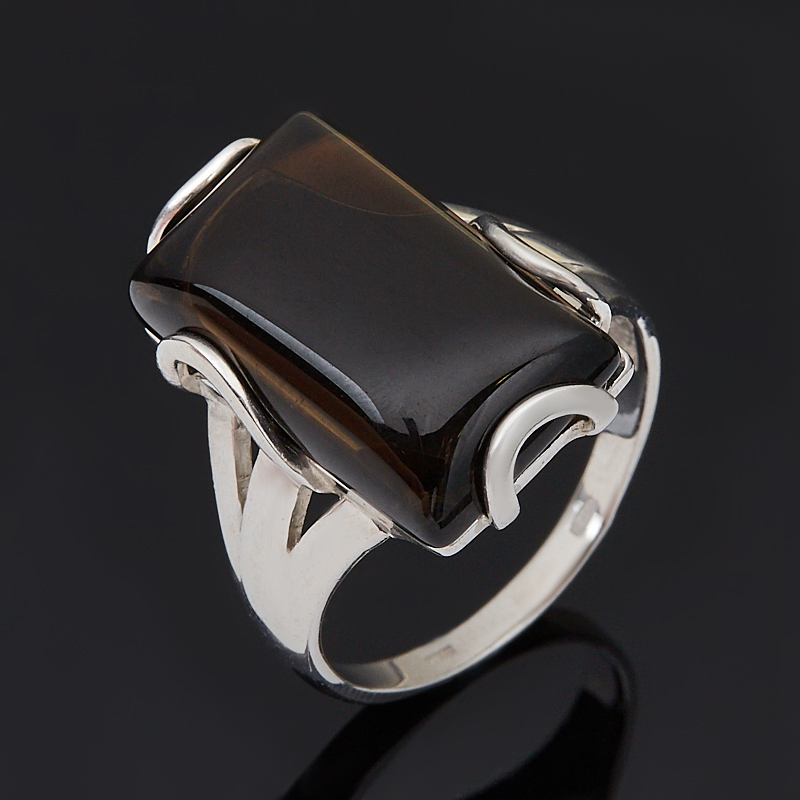 

Кольцо раухтопаз (серебро 925 пр. родир. бел.) размер 19