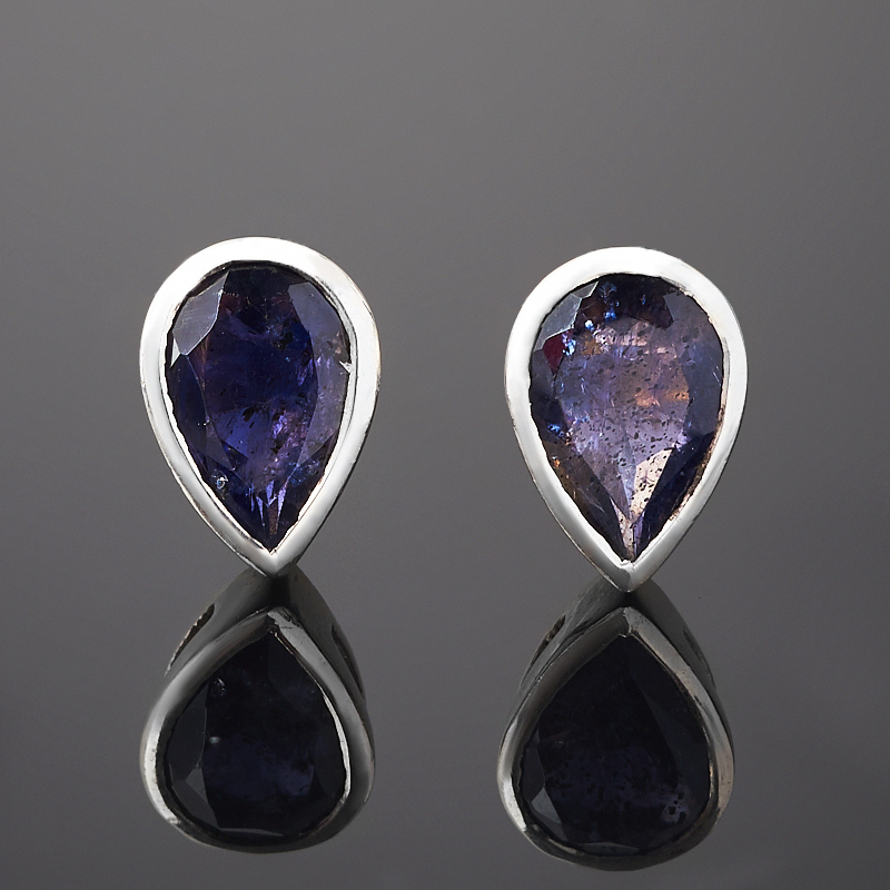 

Серьги иолит (кордиерит) (серебро 925 пр.) пуссеты огранка