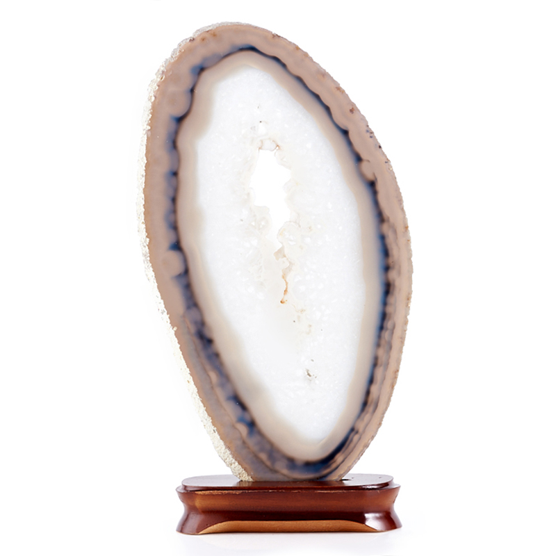 

Срез агат серый (на подставке) XXL 0,7х18х32,7 см