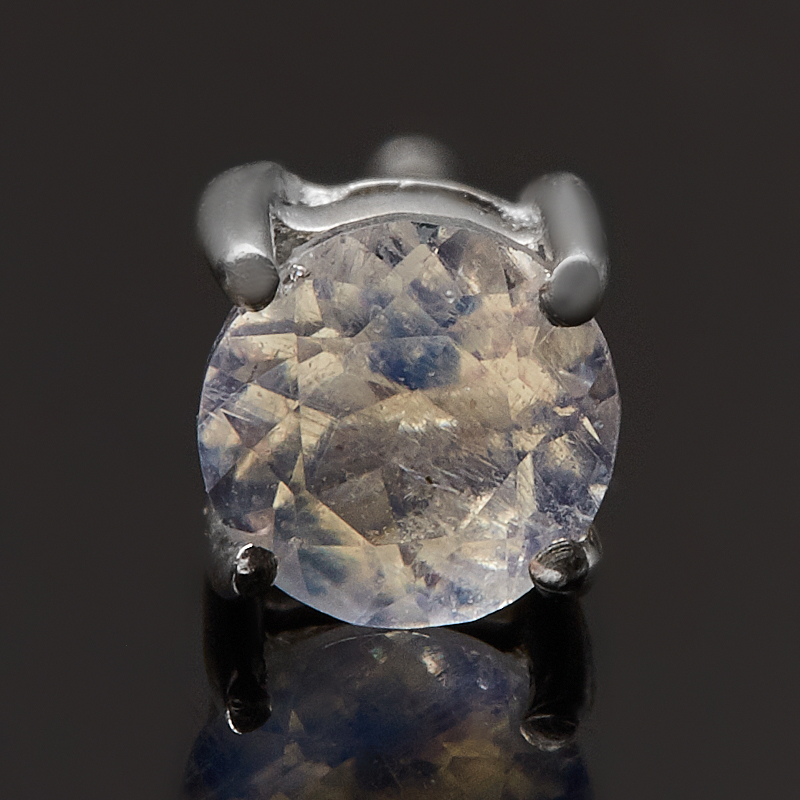 

Серьги лунный камень (адуляр) (серебро 925 пр.) пуссеты огранка пирсинг (1шт)