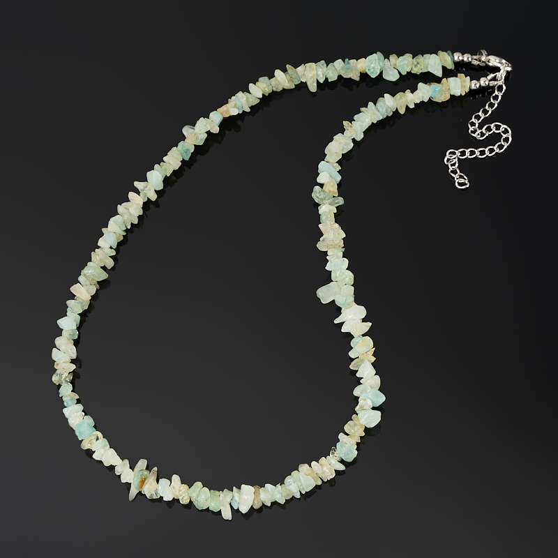 

Бусы аквамарин (биж. сплав) 44 см (+7 см)