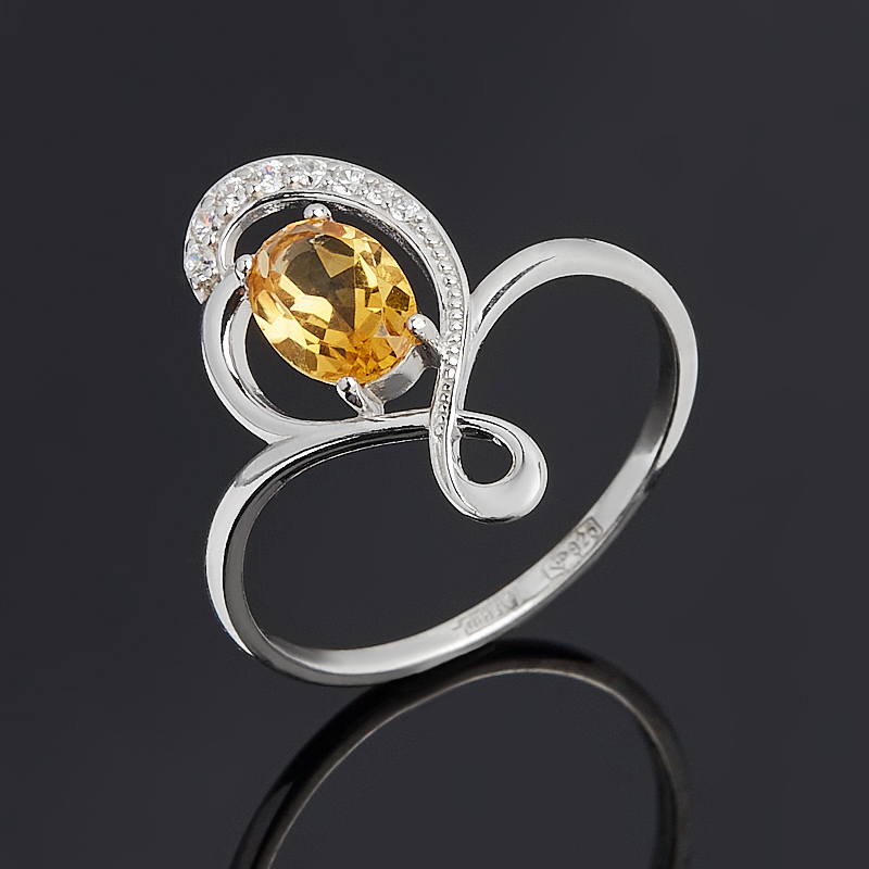 

Кольцо цитрин (серебро 925 пр. родир. бел.) огранка размер 17,5