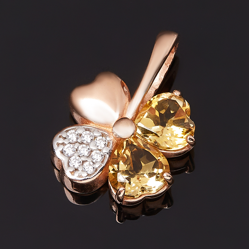 

Кулон цитрин (серебро 925 пр. позолота) огранка