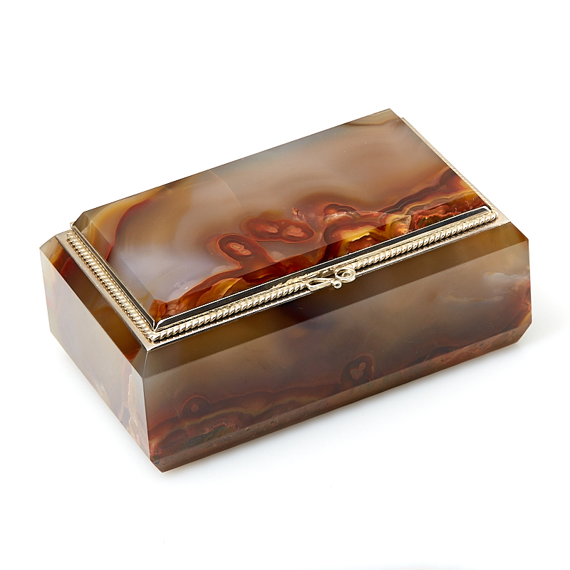 

Шкатулка агат (мельхиор) 9,5х5,5х4 см