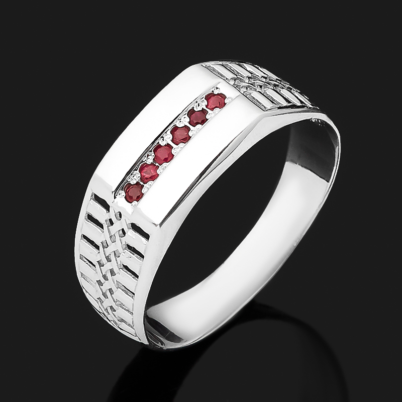 

Кольцо рубин (серебро 925 пр. родир. бел.) огранка размер 22,5