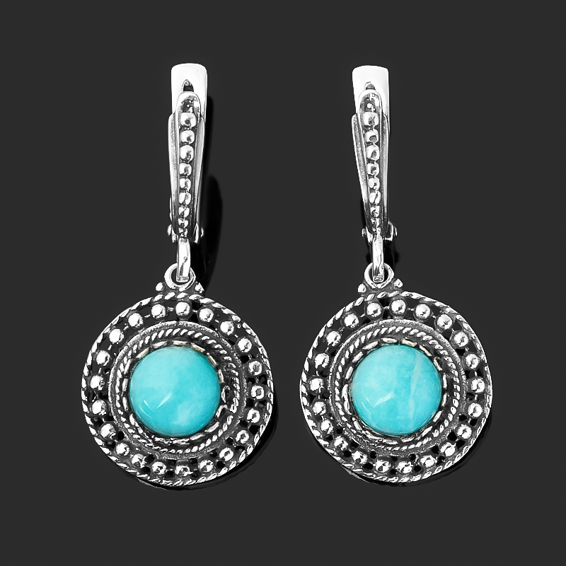 

Серьги амазонит (серебро 925 пр. оксидир.)