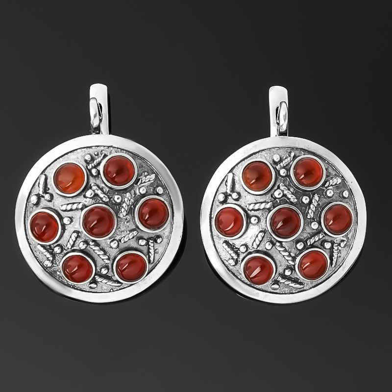 

Серьги сердолик (серебро 925 пр. оксидир.)