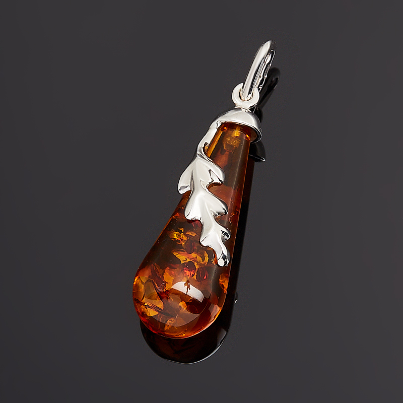 

Кулон янтарь пресс (серебро 925 пр. родир. бел.)