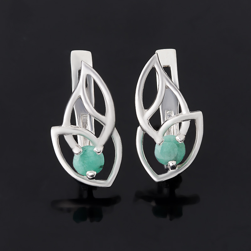 

Серьги изумруд (серебро 925 пр.) огранка