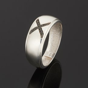 Кольцо бриллиант Россия (серебро 925 пр. родир. бел.) огранка размер 20