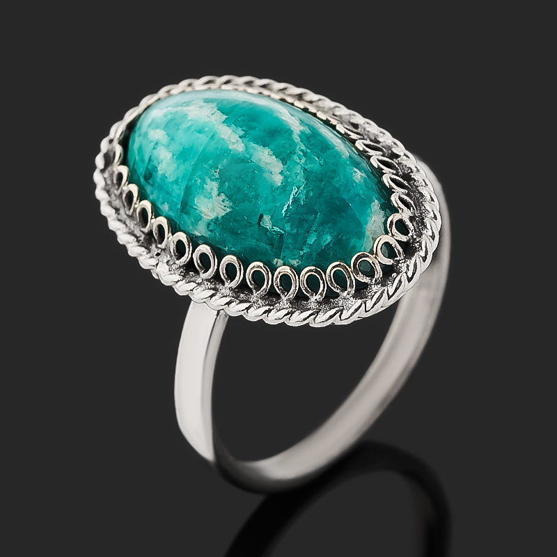 

Кольцо амазонит (нейзильбер) размер 16