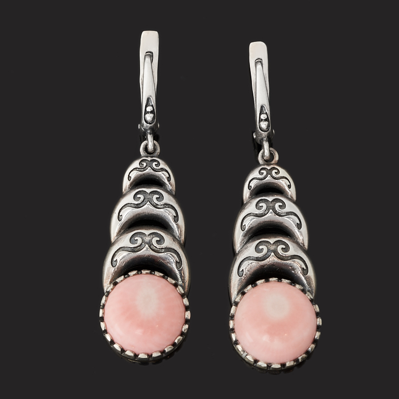 

Серьги коралл розовый (серебро 925 пр. оксидир.)