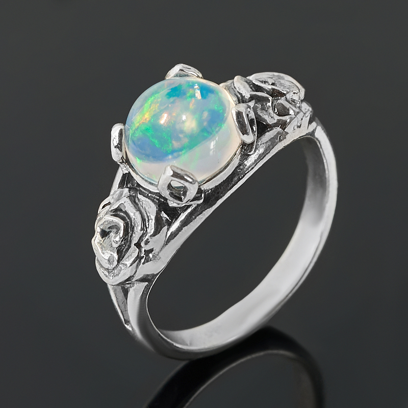 

Кольцо опал благородный белый (серебро 925 пр. оксидир.) размер 17