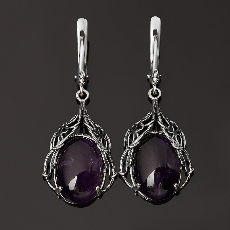 

Серьги аметист (серебро 925 пр. оксидир.)