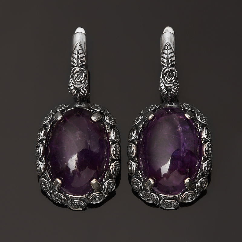 

Серьги аметист (серебро 925 пр. оксидир.)