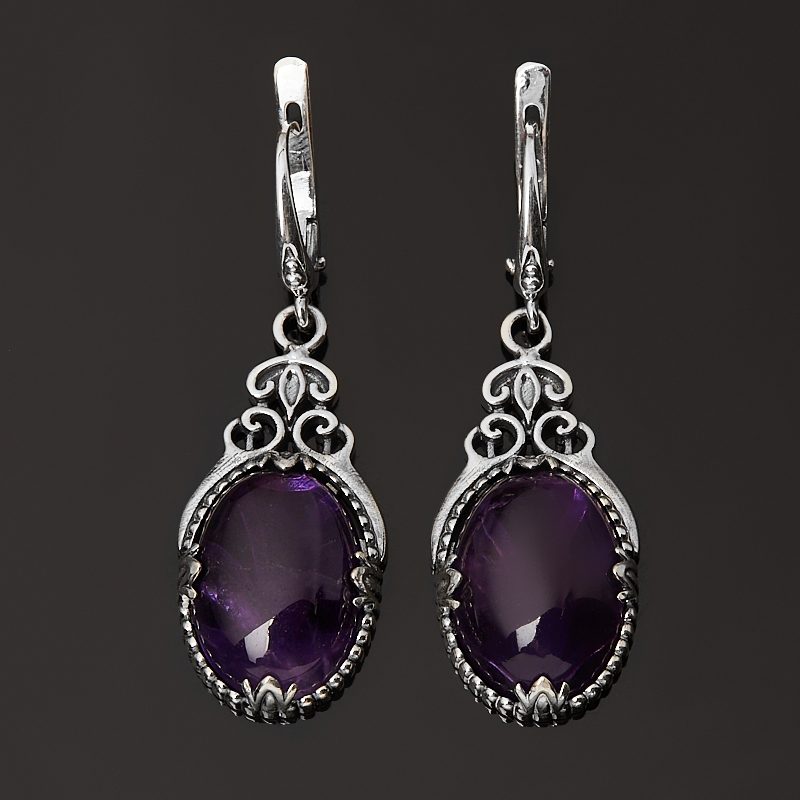 

Серьги аметист (серебро 925 пр. оксидир.)