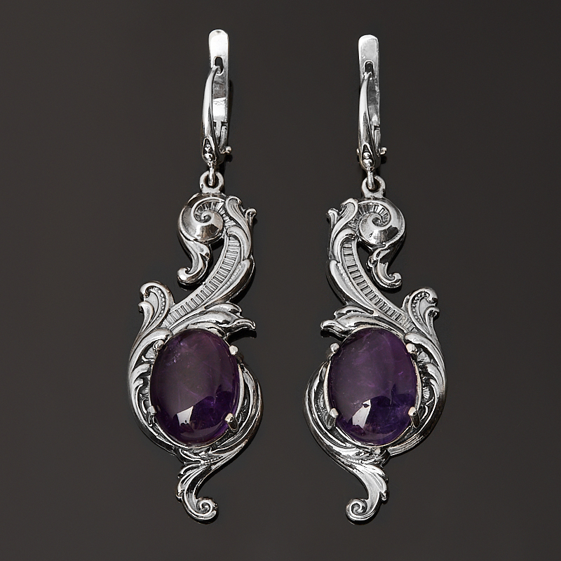 

Серьги аметист (серебро 925 пр. оксидир.)