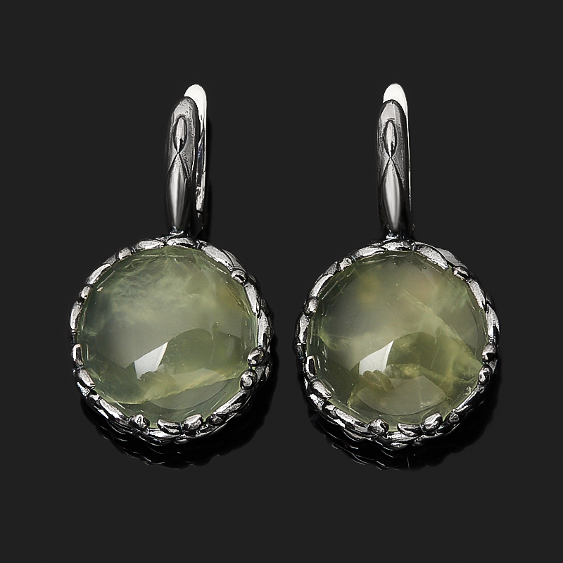 

Серьги пренит (серебро 925 пр. оксидир.)