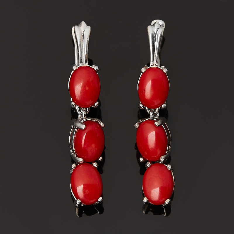

Серьги коралл красный (серебро 925 пр.)
