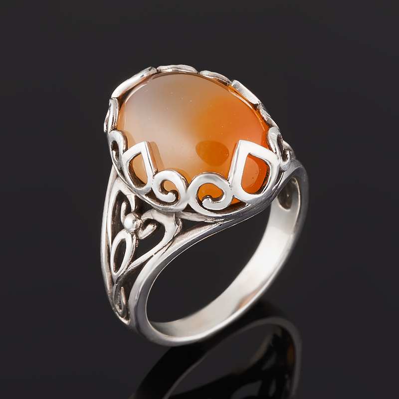 

Кольцо сердолик (серебро 925 пр. оксидир.) размер 18,5
