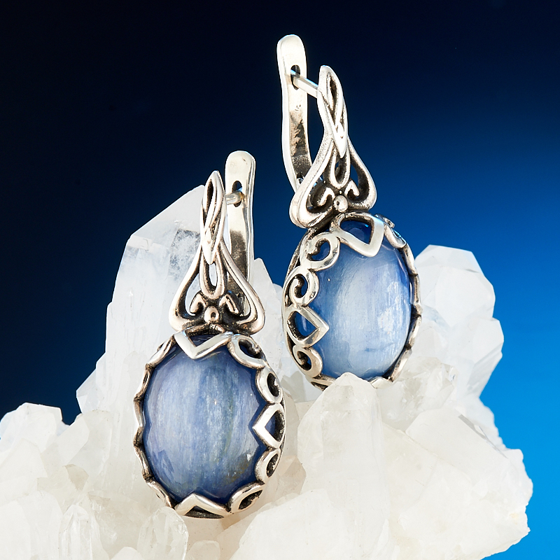 

Серьги кианит синий (серебро 925 пр. оксидир.)